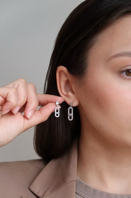 Серьги VUD mini в цвете серебро