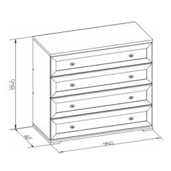 Комод широкий Sherlock 65, дуб сонома