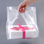 Пакет квадртаный полиэтиленовый с вырубной ручкой, прозрачный, 30х43+28см ± 5% 60 мкм 10638993