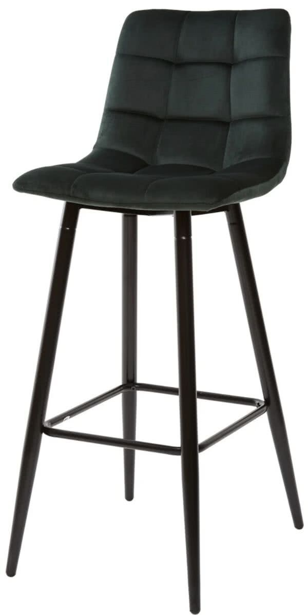 Стул барный  Sabadell велюр изумруд/черный
