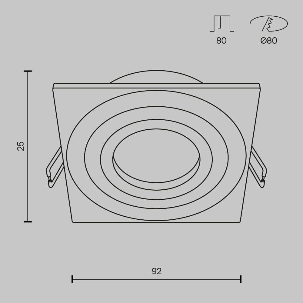 Встраиваемый светильник Technical DL024-2-01B