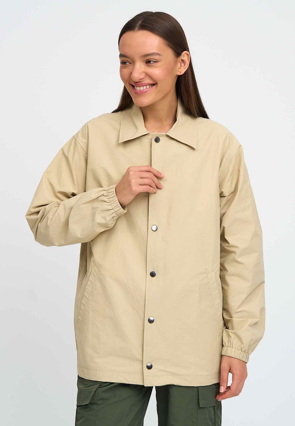 Куртка Kefirmaykifer Коуч Оверсайз песочный