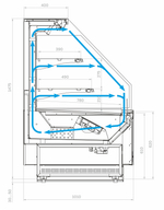 Гастрономическая витрина BAVARIA 4 Carboma GC110 VM 2,5-2 (ГОРКА) (версия 2.0) (без боковин)