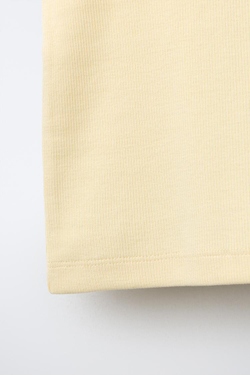 ZARA ТОП В РУБЧИК, ЖЕЛТЫЙ