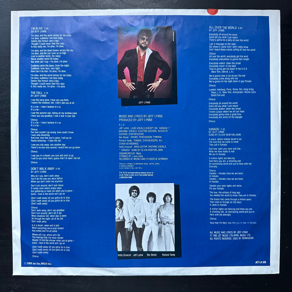 Electric Light Orchestra / Olivia Newton-John - Xanadu (Голландия 1980г.)