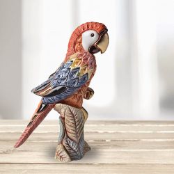 De Rosa Rinconada Статуэтка керамическая Красный Попугай