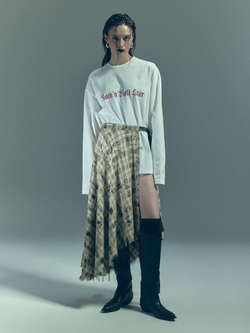 Юбка-килт Grunge, бежево-черная