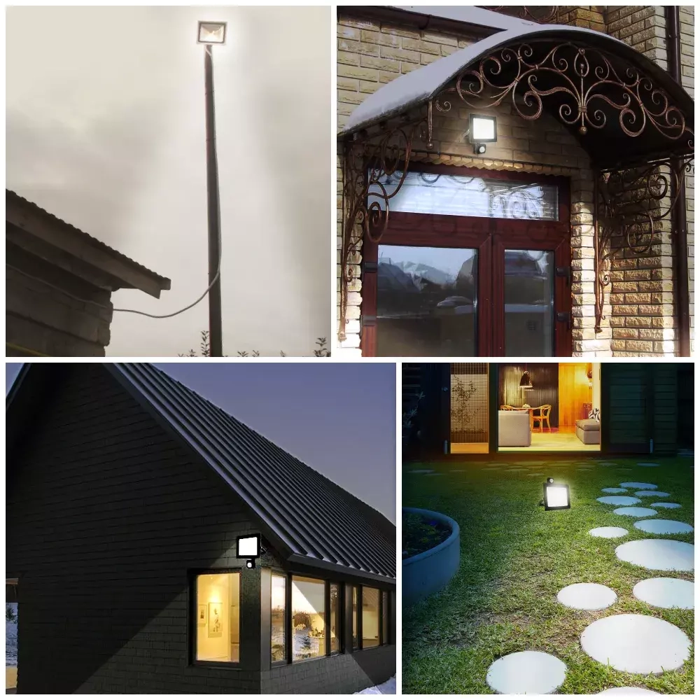 Прожектор LED с датчиком движения SFL80-50 IP65 50W 6400K черный SAFFIT