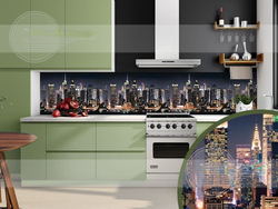 Кухонный фартук Город 2000х600 мм