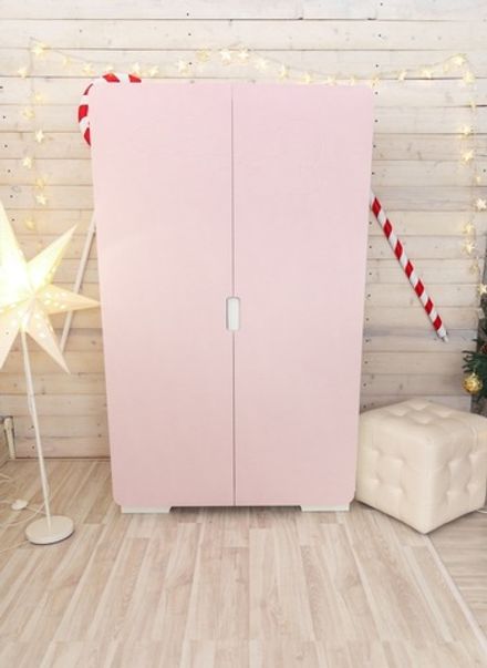 Шкаф 2-х дверный 1000 МДФ белый/орхидея