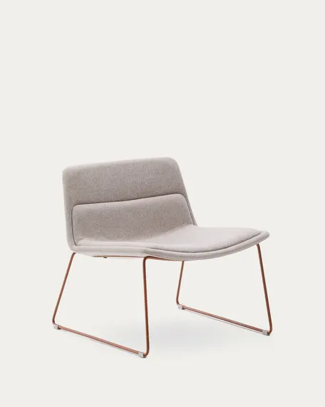 Zahara Стул со стальными ножками полиэстер бежевый