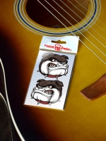 Стикеры - Злая собака бульдог в строгом ошейнике