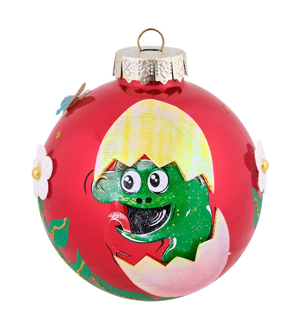 Элита НФШ-1708/1 Ел.украшение Шар «Змея» красный 85 мм