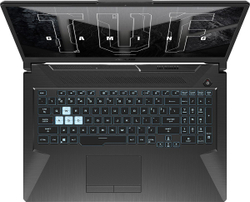 Ноутбук ASUS TUF Gaming F17 FX706HE-HX026 90NR0713-M00540 Intel Core i5 11400H, 8192 Mb, 17.3; Full HD 1920x1080, 512 Gb SSD, DVD нет, nVidia GeForce RTX 3050 Ti 4096 Mb, No OS, серый