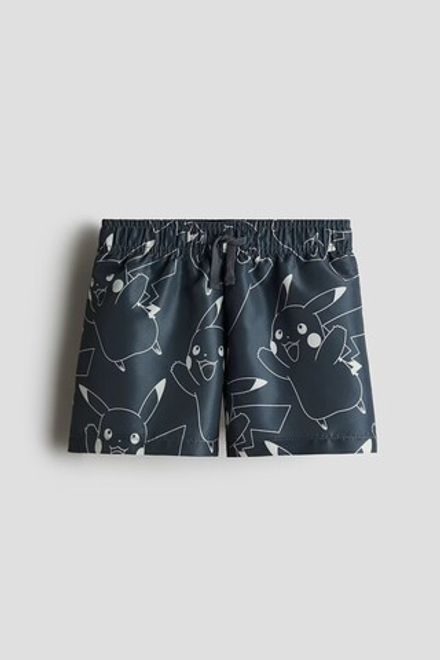 H&M Плавки с принтом, темно-серый