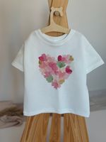 Футболка вафельная "Сердечко" на девочку