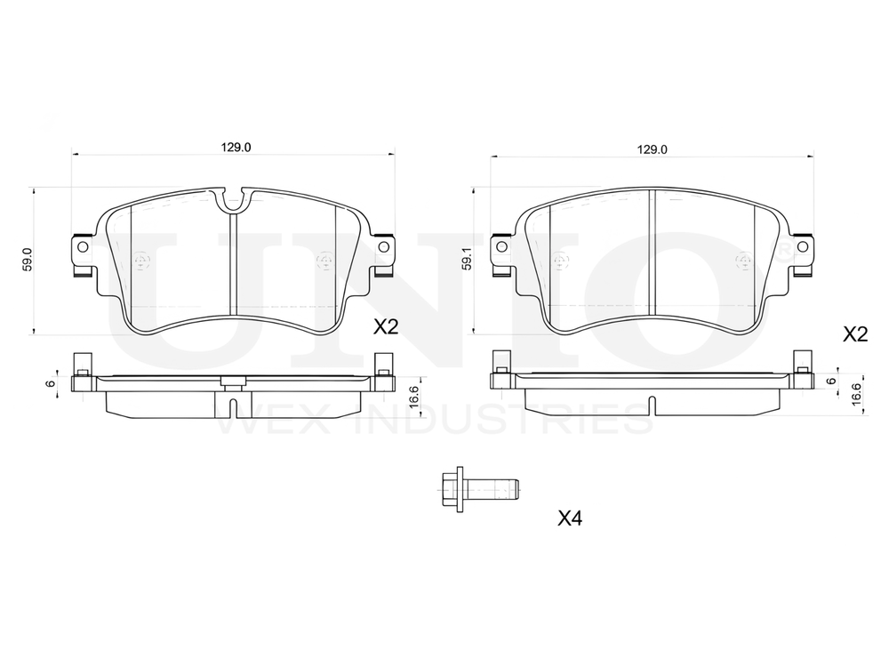 Колодки тормозные диск. задние UNIO BRP-20157