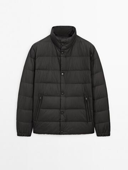 Massimo Dutti Легкий пуховик, черный