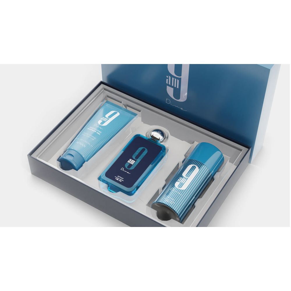 Afnan 9 am Dive EDP 100 ml + DEO VAPO 150 ml + SG 150 ml (unisex)