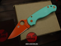 Нож Spyderco Para 3 LTW - рукоять минт, клинок оранж. RK-482