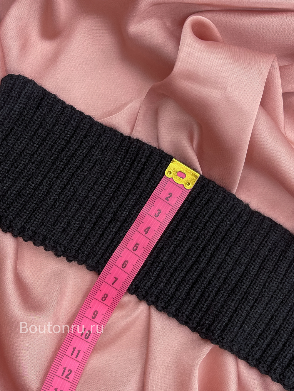 Подвяз вязаный черный 0,7-0,75 м, ширина 7 см