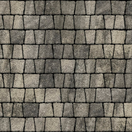 Тротуарная плитка АНТИК - Листопад гранит Антрацит, комплект из 5 видов плит