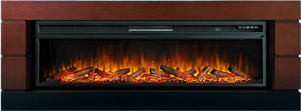 Каминокомплект Modern - Темный дуб с черным с очагом Vision 60 LOG LED