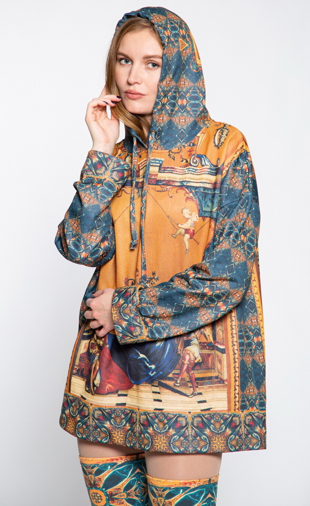 Комплект (худи и гетры) "Гротески", по мотивам фламандской шпалеры 17 века из серии «Гротеск»