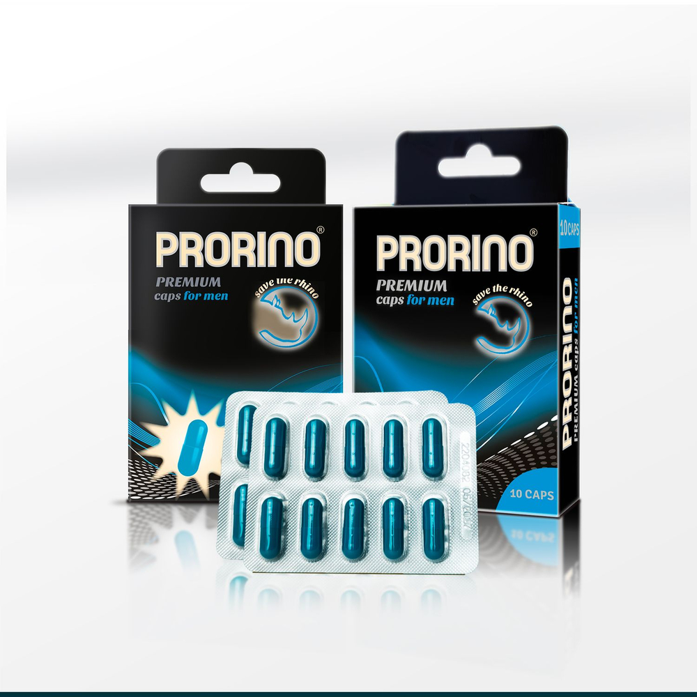 HOT ERO black line PRORINO Potency Caps for men - Биологически активная добавка к пище, 10 капсул