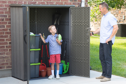 Ящик-шкаф Lifetime WoodLook, 1500 л, коричневый