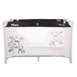 PITUSO Манеж-кровать Florecita Black/Черный,1 уровень,2 кольца,2 колеса,лаз на молнии,125X65X78 см