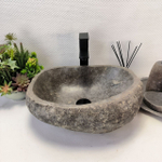 Раковина из речного камня RS-63557 (46*36*15) 0122
