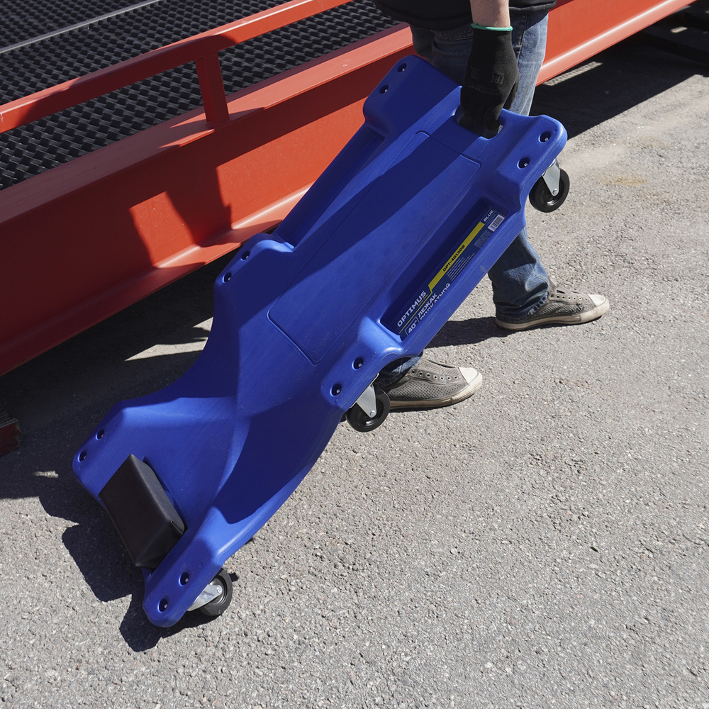 OPT-40130B Лежак ремонтный, подкатной, пластиковый, синий