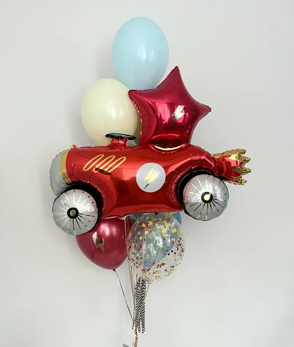 Шар (36''/91 см) Фигура, Гоночный спорткар, Красный