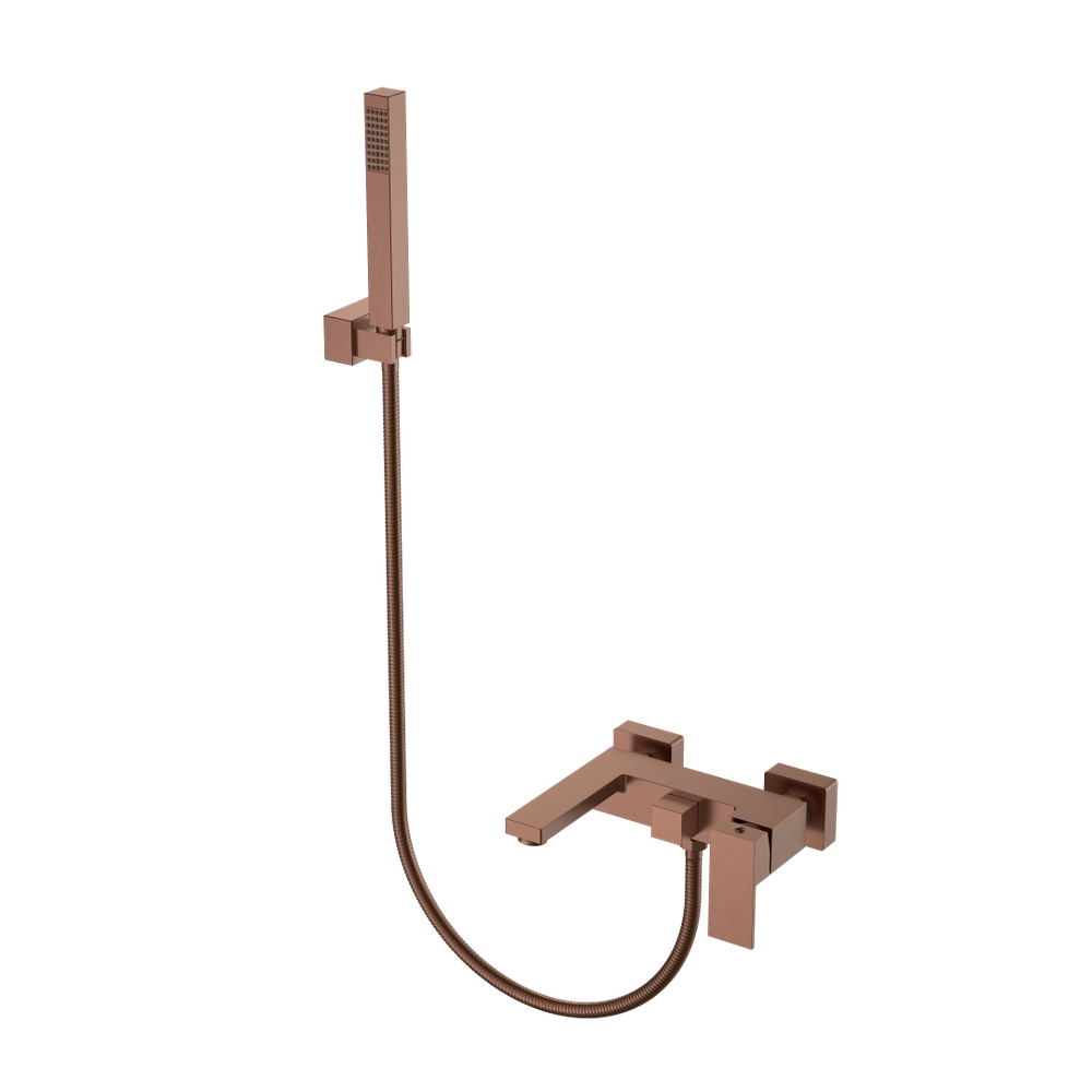 Смеситель для ванны с душем Qubic Brushed Bronze