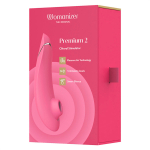 Розовый вакуумно-волновой клиторальный стимулятор Womanizer Premium 2 Raspberry WZ212SG7