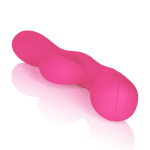 Розовый вибромассажер Impress Tongue со стимуляцией клитора - 18 см. (Цвет: розовый)