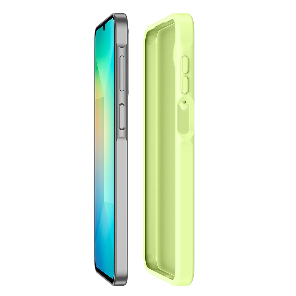 Прозрачный матовый чехол зеленого цвета (Lime Green) для Samsung Galaxy A26 5G, серия Yind Series от Dux Ducis
