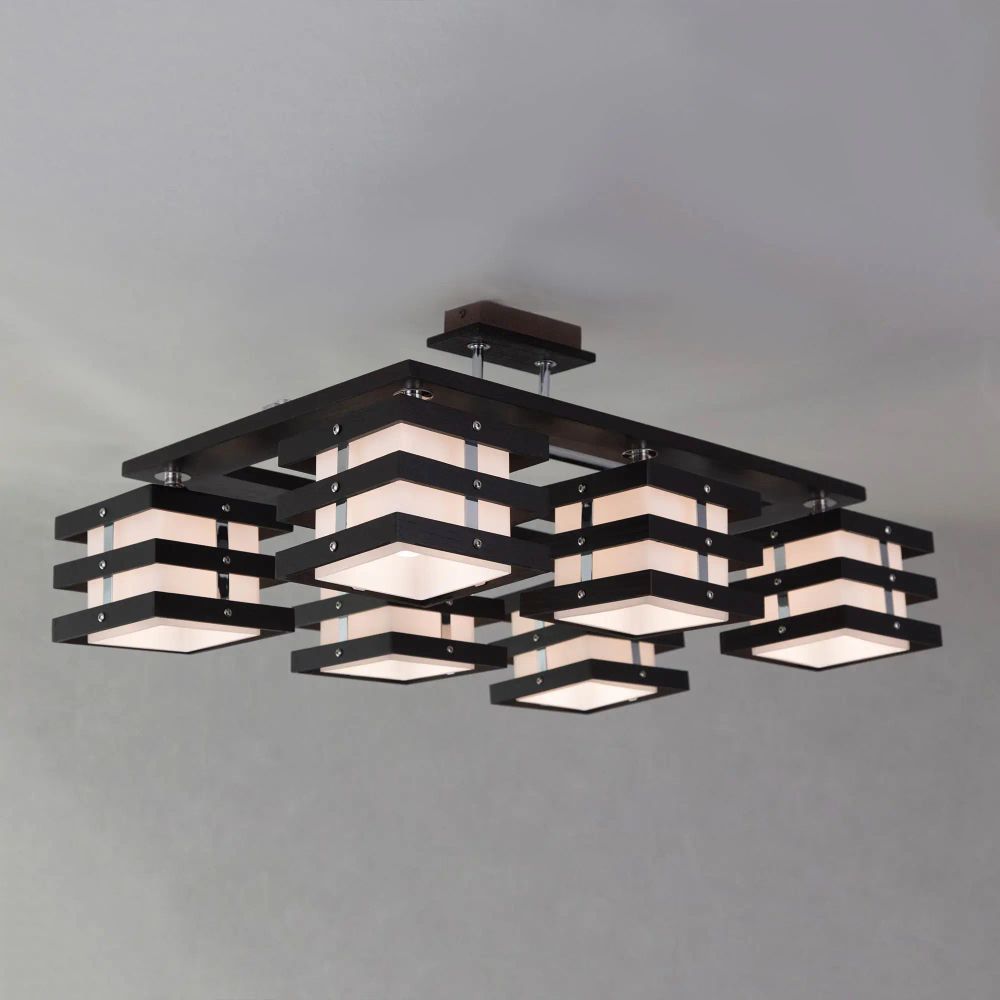 Citilux Киото CL133161 Люстра деревянная Венге Хром