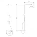 Душевая стойка ABBER Daheim AF8220NGL без излива, никель
