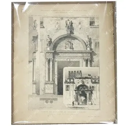 Гарен Г. Епископские ворота Вероны (Италия). Офорт, Париж, 1886