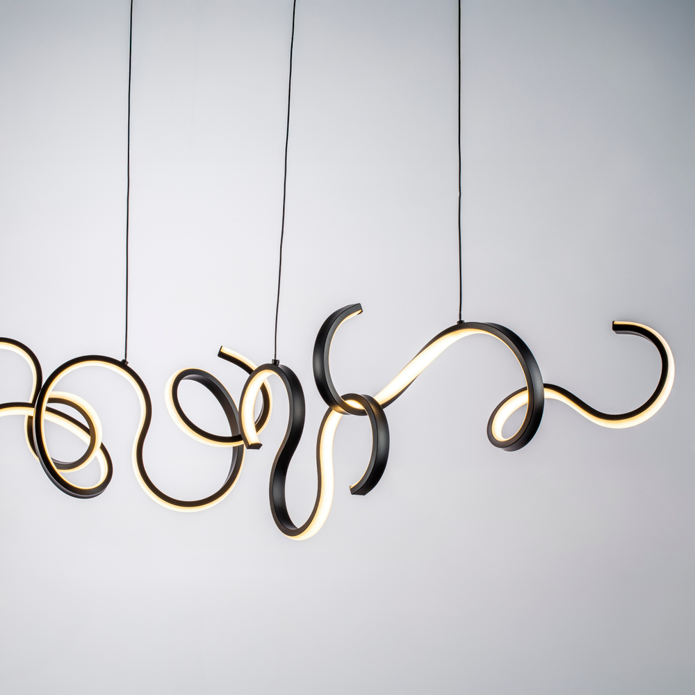 637117 Люстра CORINTO 60W LED 2380LM ЧЕРНЫЙ 3000K