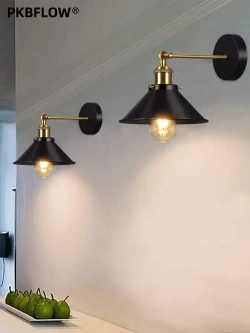 PKBFLOW Бра настенный,Настенный светильник лофт для спальни и гостиной ,E27