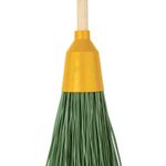 Метла синтетическая круглая "ПРИМА" ширина 15 см, высота 40 см, 4 кольца, с черенком, 120 см, LAIMA EXPERT, 605369