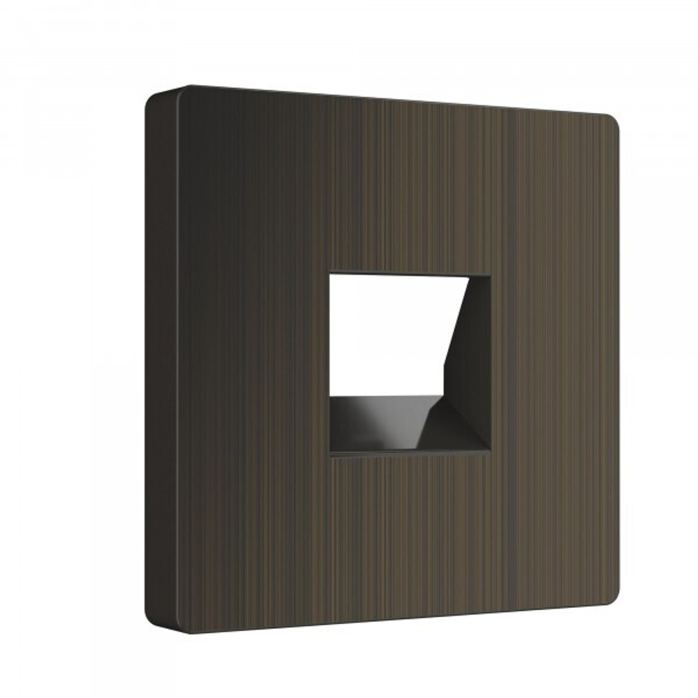 Накладка для розетки Ethernet RJ-45 и телефонной розетки RJ-11 (бронзовый)