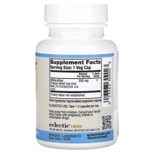 Eclectic Herb, толокнянка обыкновенная, 350 мг, 90 вегетарианских капсул