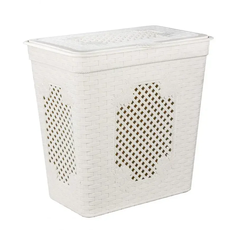 Корзина д\белья Плетенка люкс 85л (сл.кость) (комплект 4 шт)