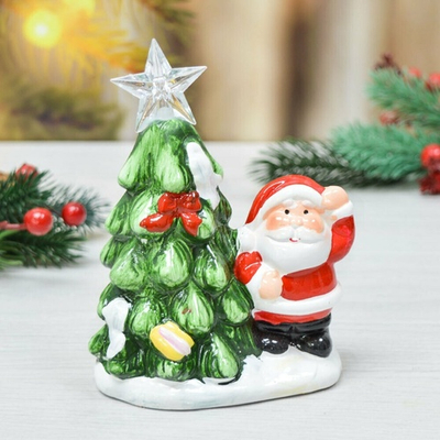 Сувенир новогодний с подсветкой "Ёлочка" 9*6*13см, батарейки в комплекте