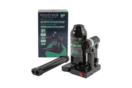Домкрат гидравлический RF-T90204EURO бутылочный с клапаном 2т (выс.подъема 150-278мм) ROCKFORCE