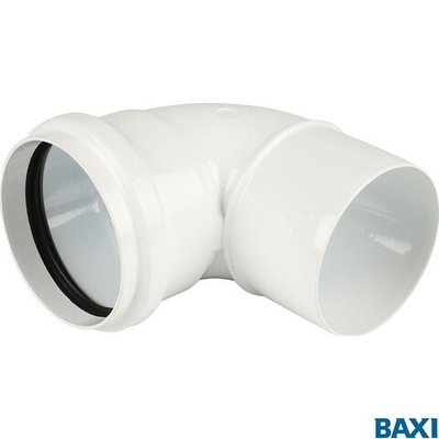 Отвод 90° алюминиевый эмалированный, диам. 80 мм, KHG71401801